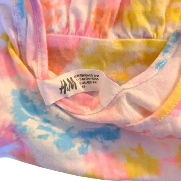 H&M 2 piece Sleeveless Girl's Dress in Cotton Jersey Printed Pattern SZ 3-4T - Picture 10 of 11